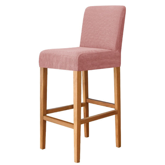 Hellrosa quadratischer Barhockerbezug 