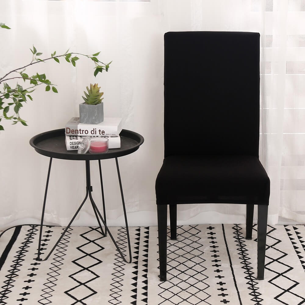 Solid Black Chair Cover - Wiskly Store